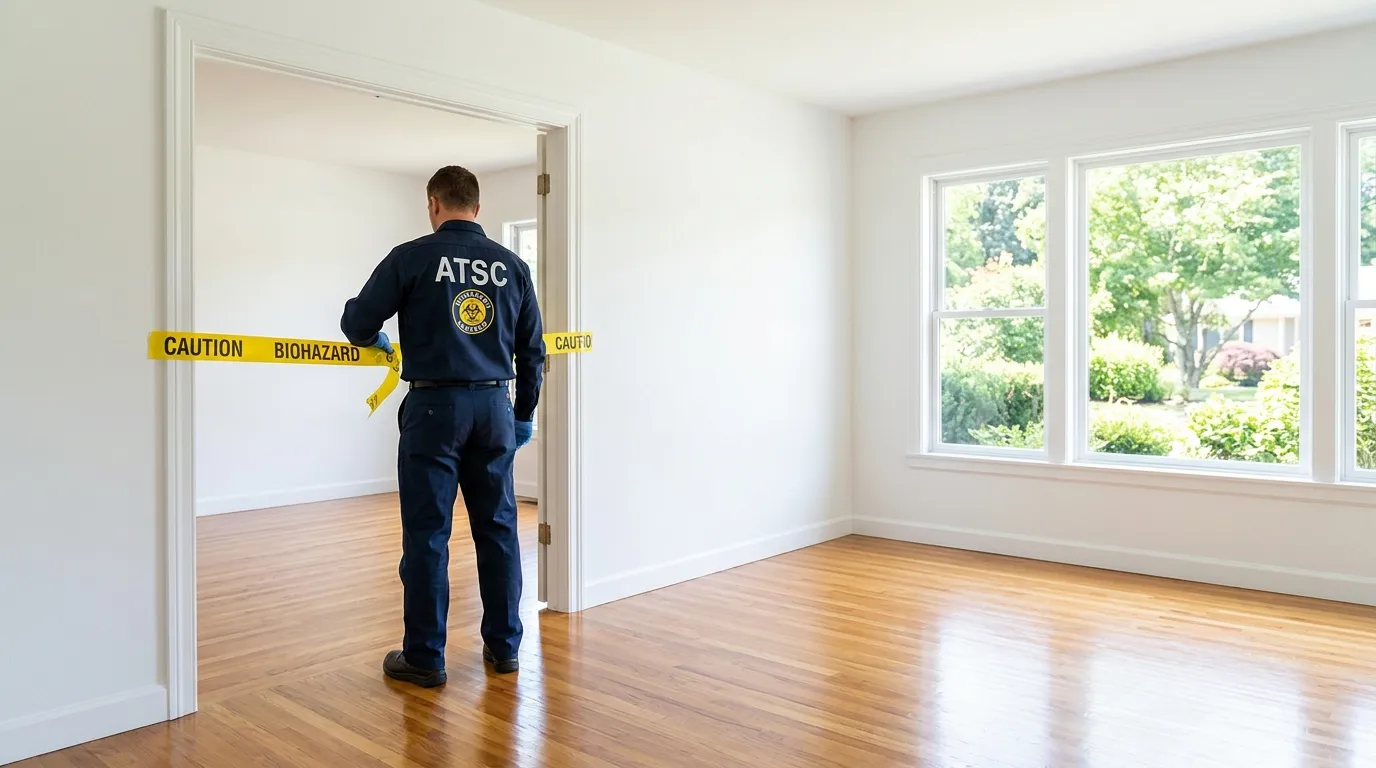 Certified biohazard cleanup crew performing Decomposition Cleanup in Holly Hill